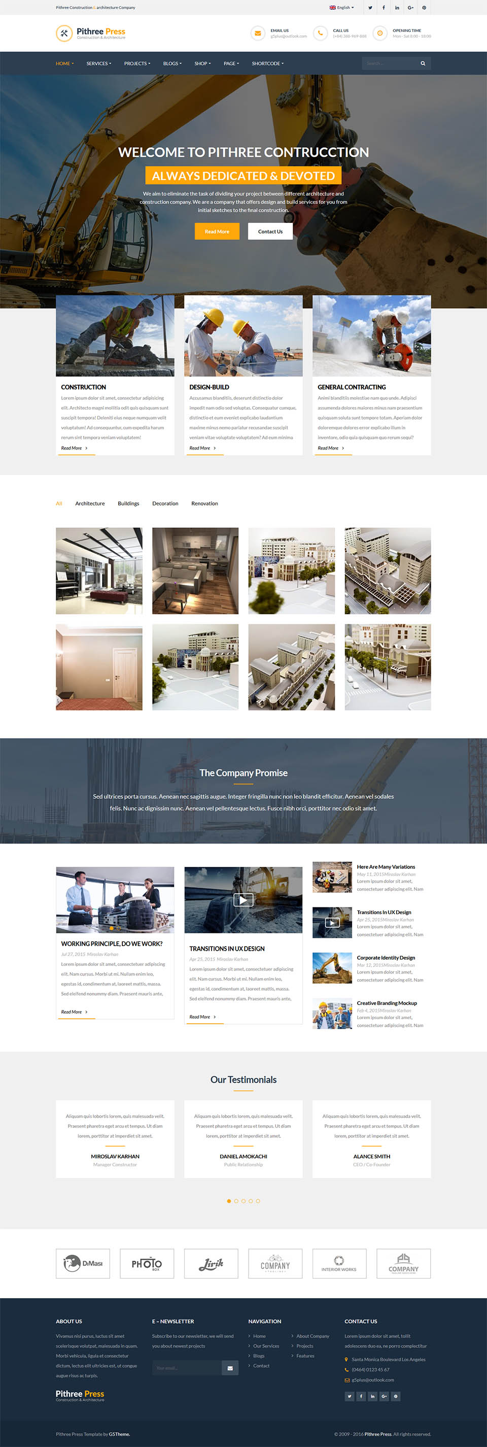 Template ThemeForest Pithree WordPress template ThemeForest Pithree