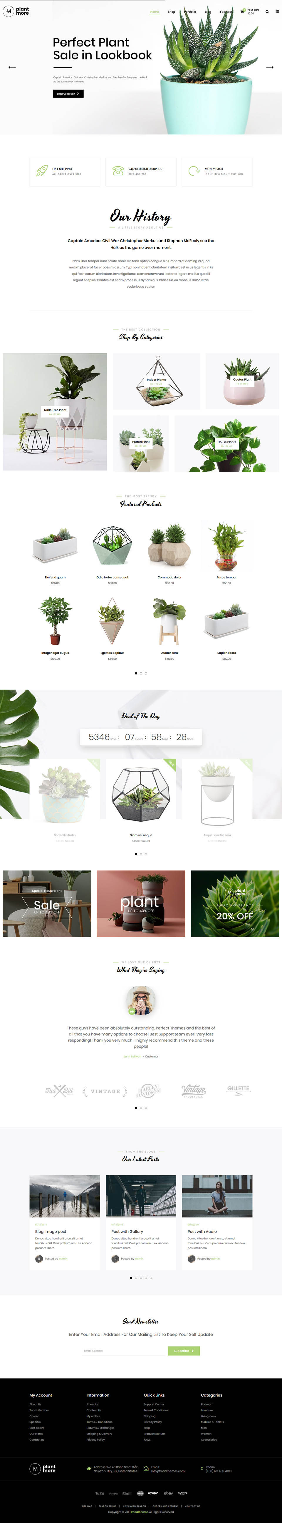 Template ThemeForest Plantmore WordPress template ThemeForest Plantmore