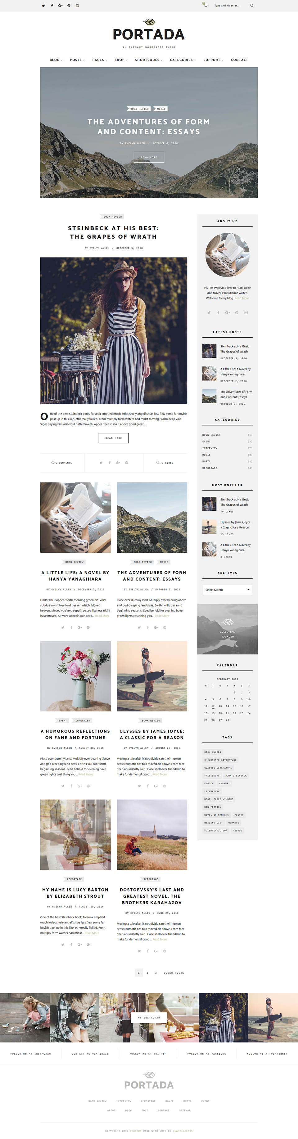 Template ThemeForest Portada WordPress template ThemeForest Portada