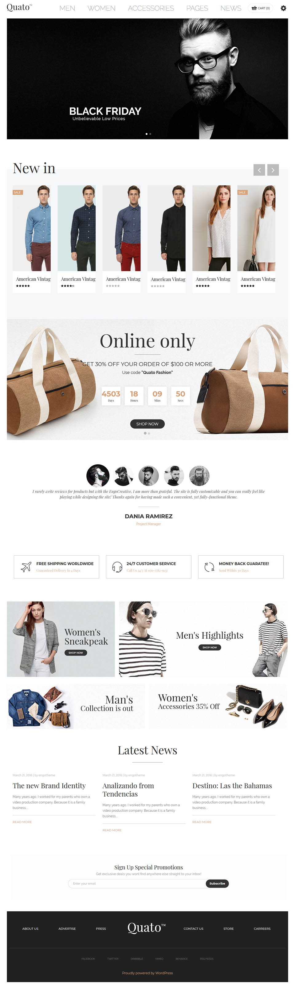 Template ThemeForest Quato WordPress template ThemeForest Quato