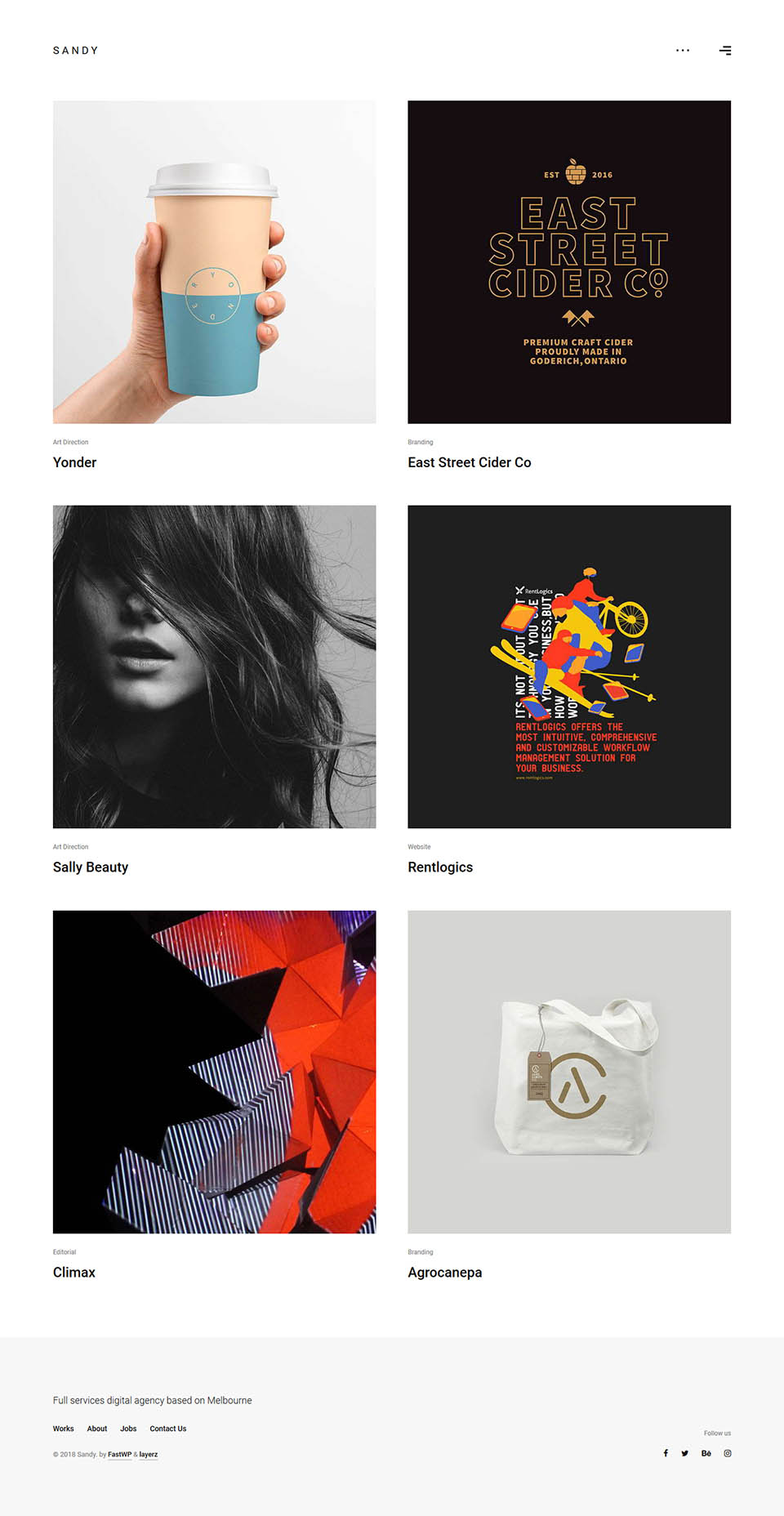 WordPress template ThemeForest Sandy