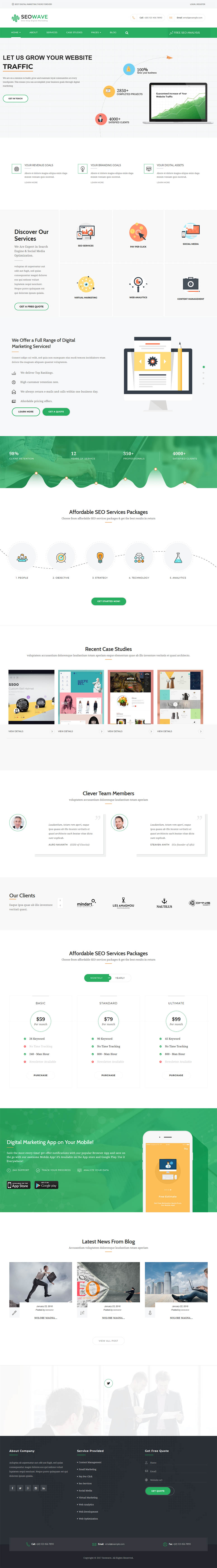 Template ThemeForest Seo Wave WordPress template ThemeForest Seo Wave