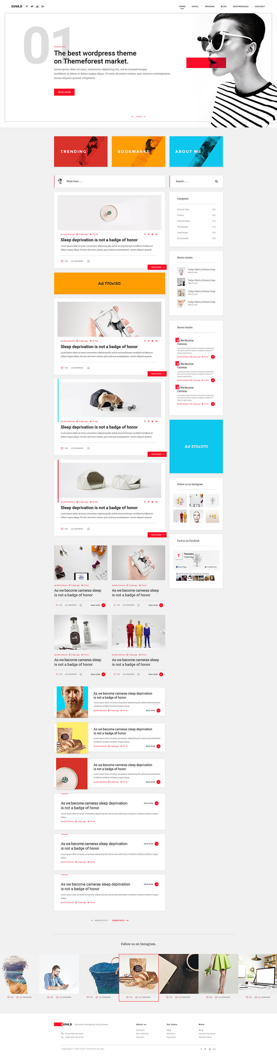 WordPress template ThemeForest SUVAD
