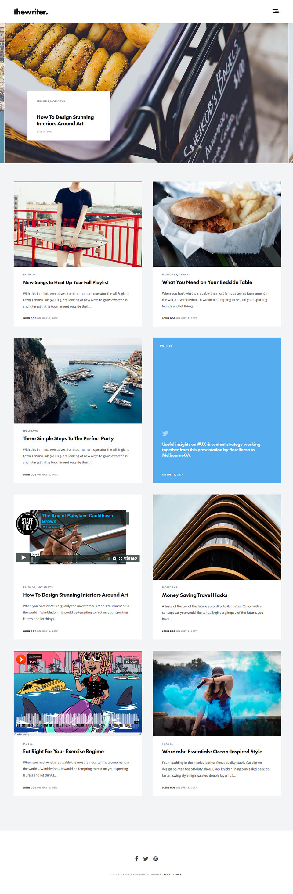 Template ThemeForest The Writer WordPress template ThemeForest The Writer
