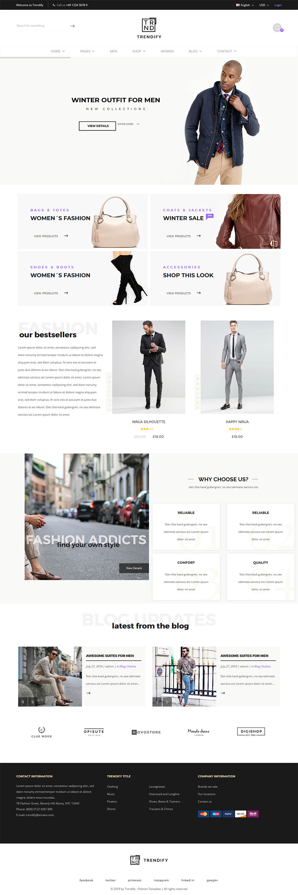 Template ThemeForest Trendify WordPress template ThemeForest Trendify