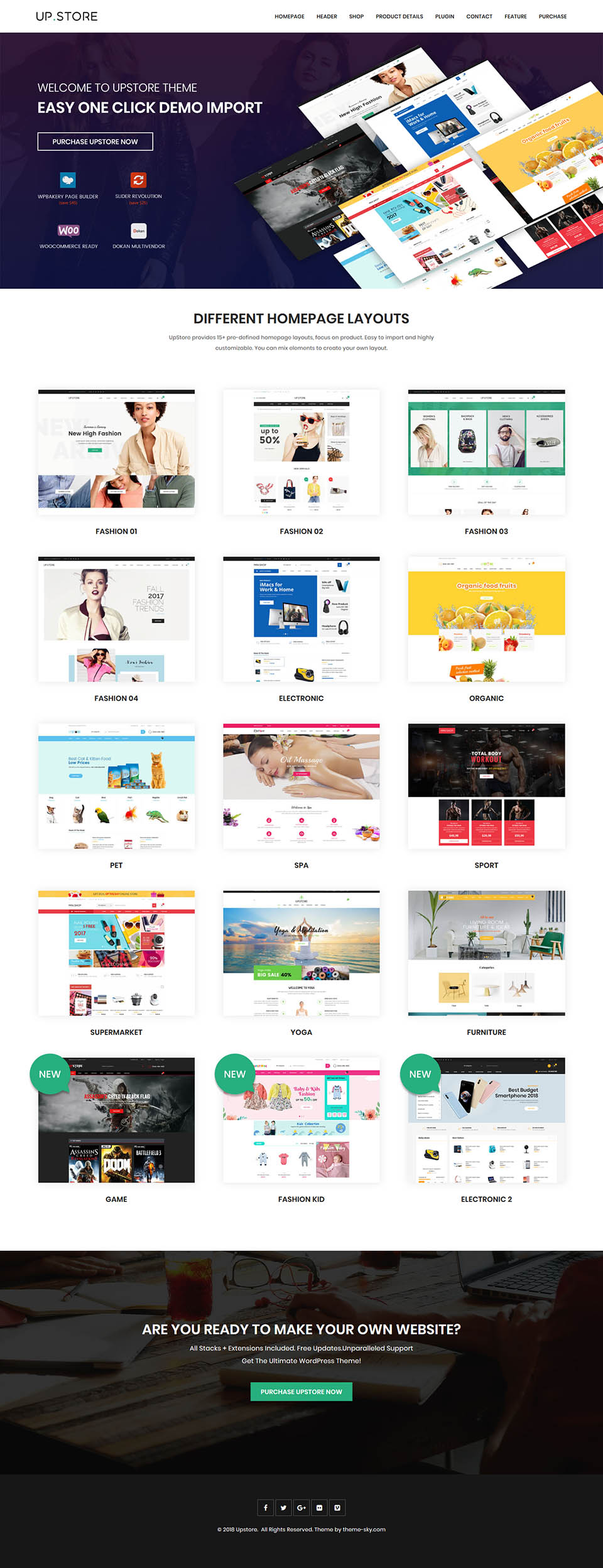 WordPress template ThemeForest UpStore