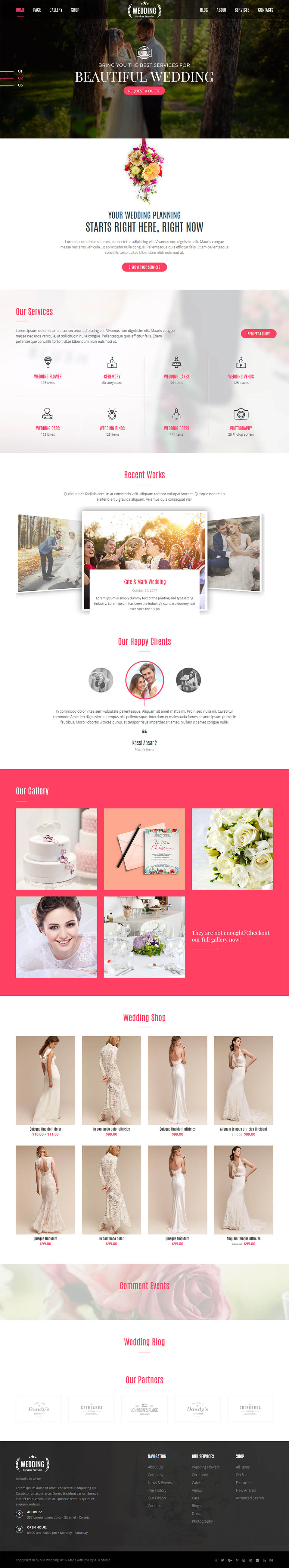 WordPress template ThemeForest Wedding 2