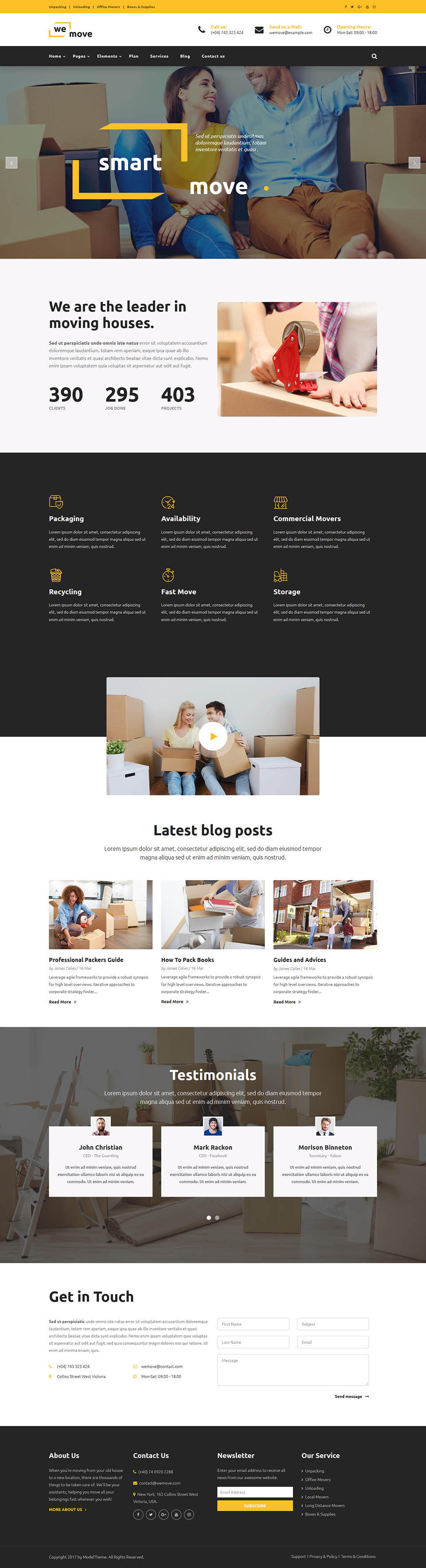 WordPress template ThemeForest WeMove