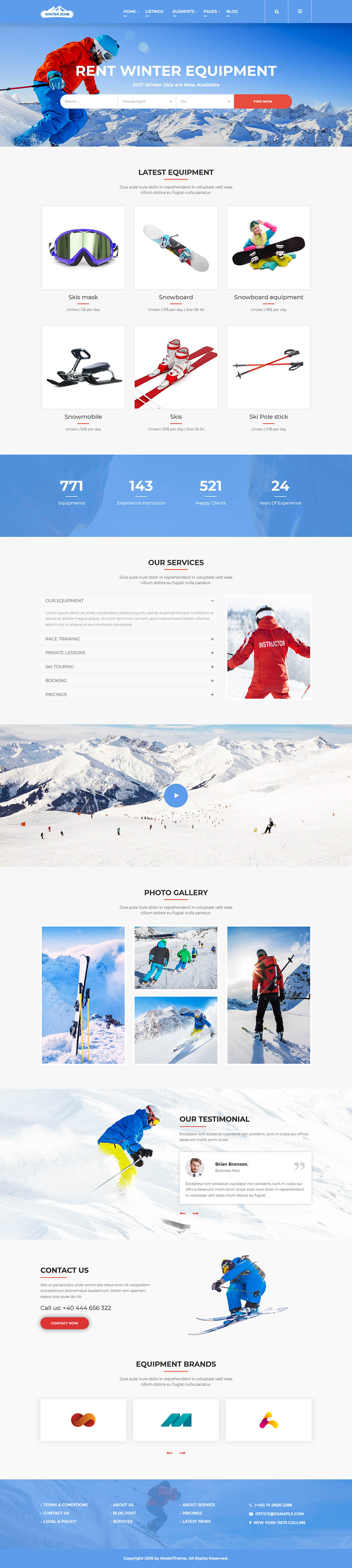 Template ThemeForest WinterZone WordPress template ThemeForest WinterZone