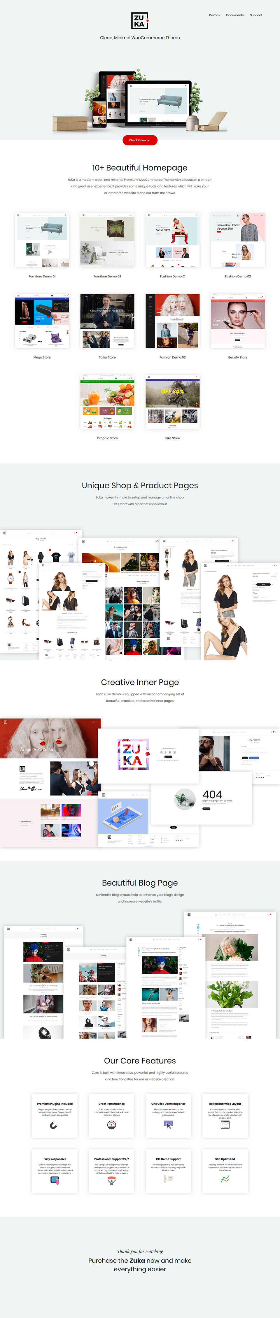 WordPress template ThemeForest Zuka