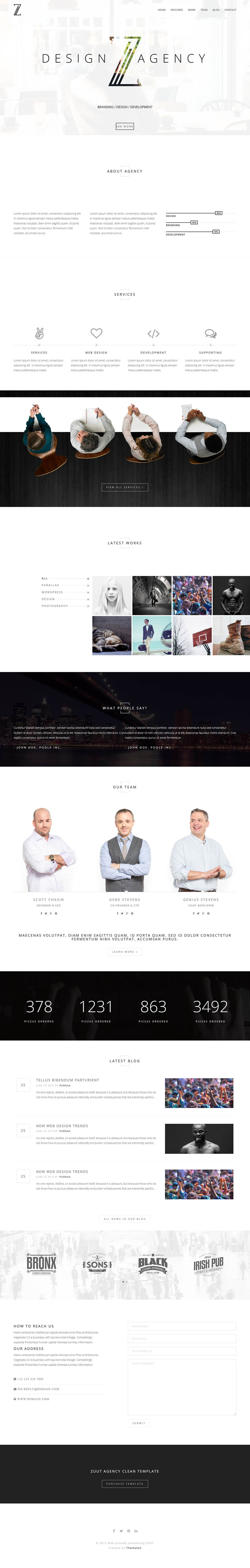 WordPress template ThemeForest Zuut