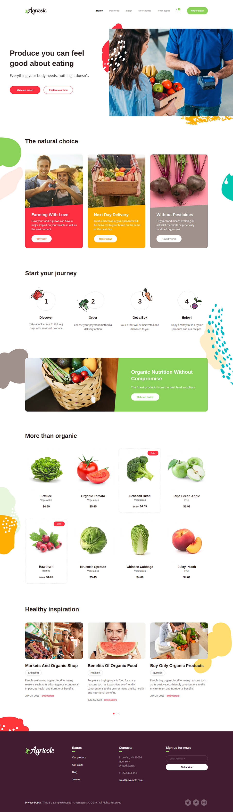 WordPress template ThemeForest Agricole