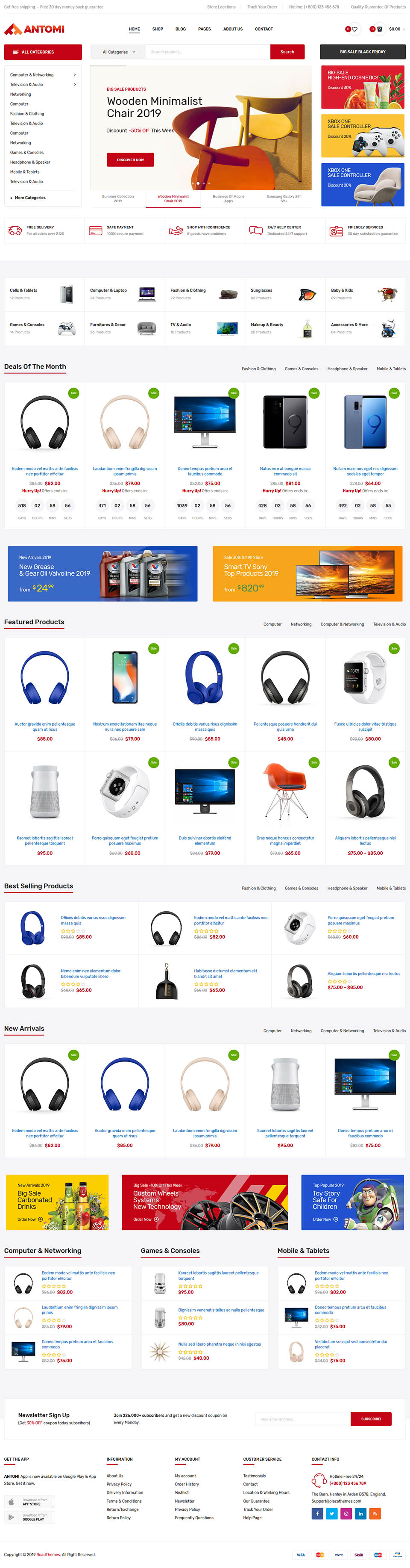 WordPress template ThemeForest Antomi