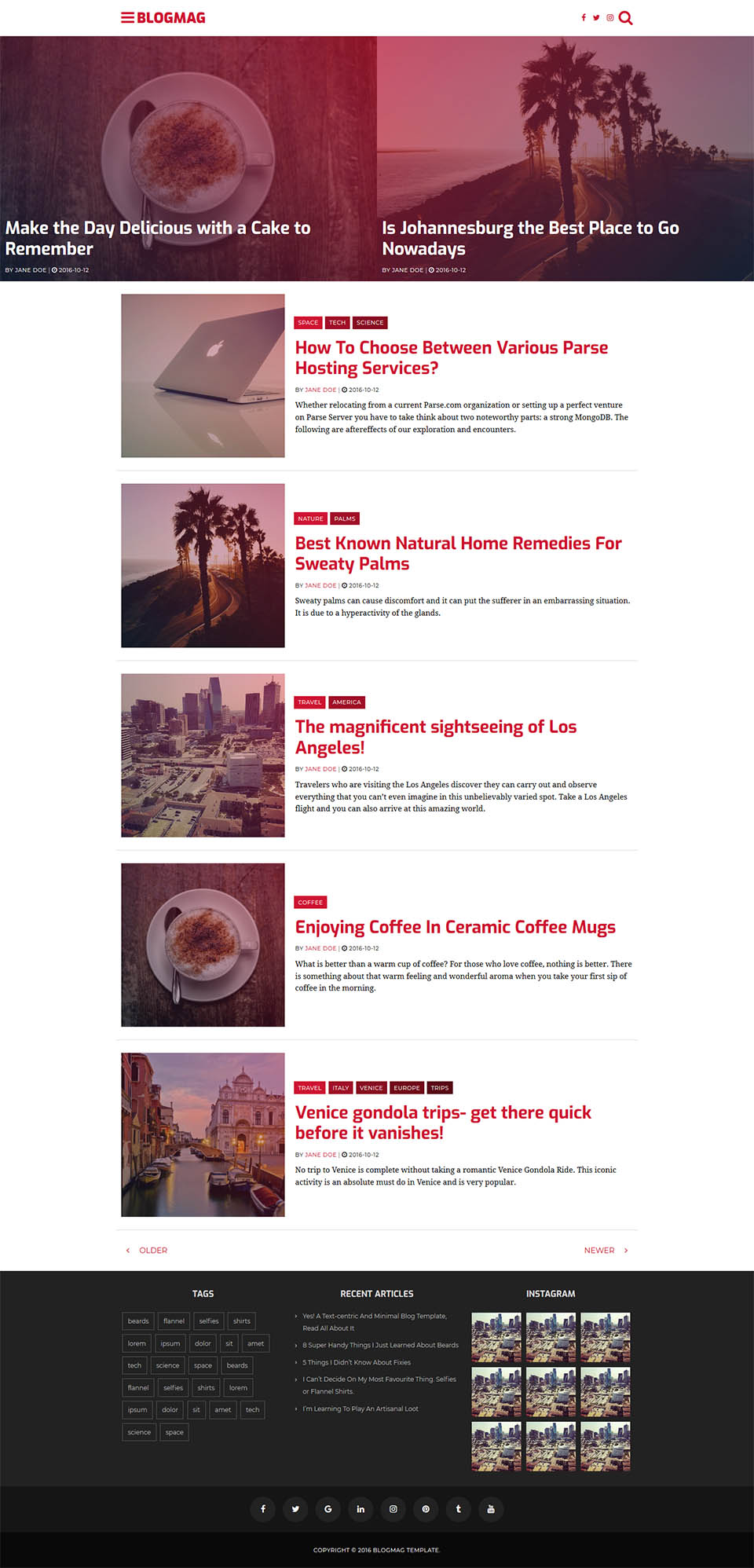 Template ThemeForest BlogMag WordPress template ThemeForest BlogMag