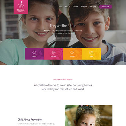 ThemeForest Children Charity