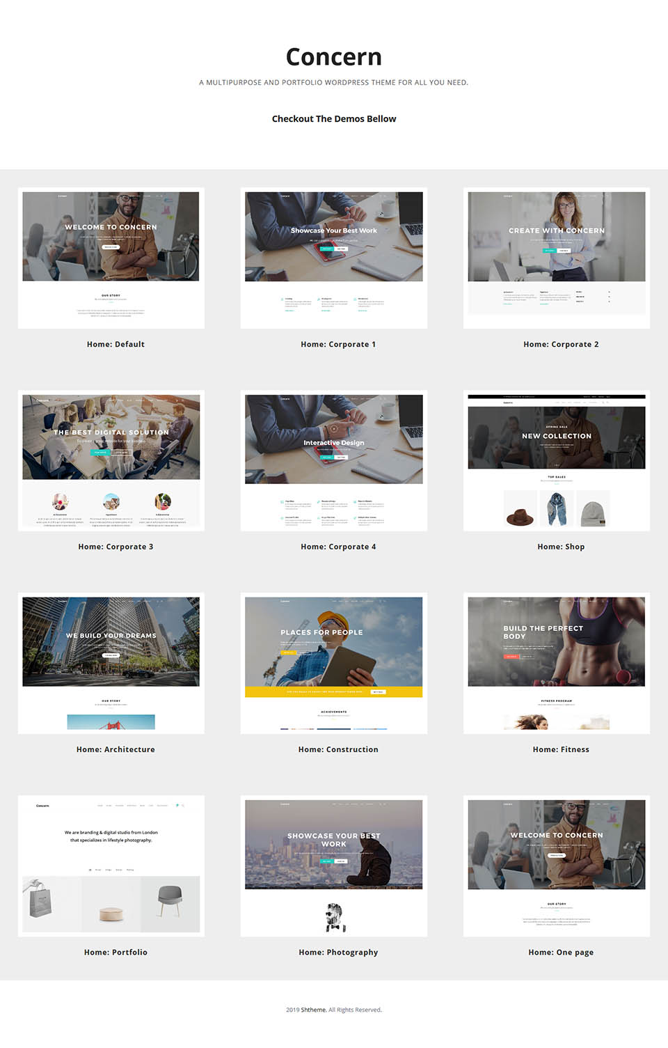 Template ThemeForest Concern WordPress template ThemeForest Concern