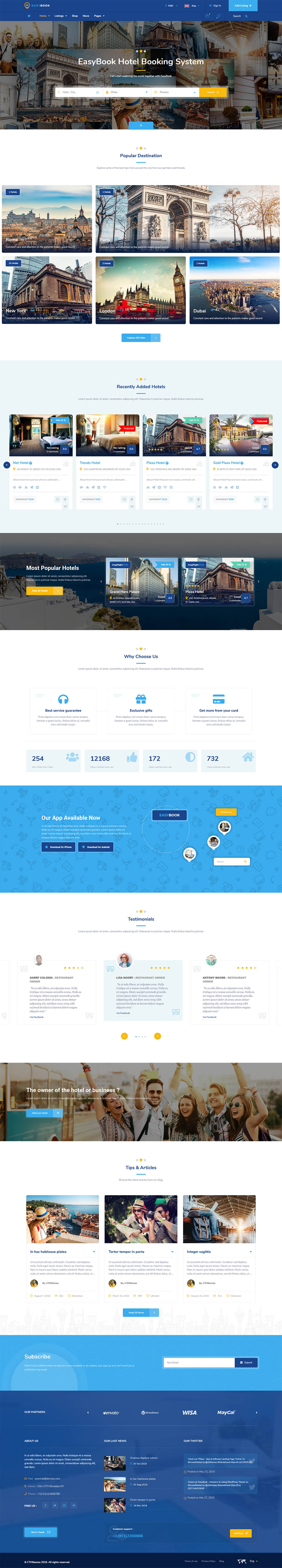 WordPress template ThemeForest EasyBook