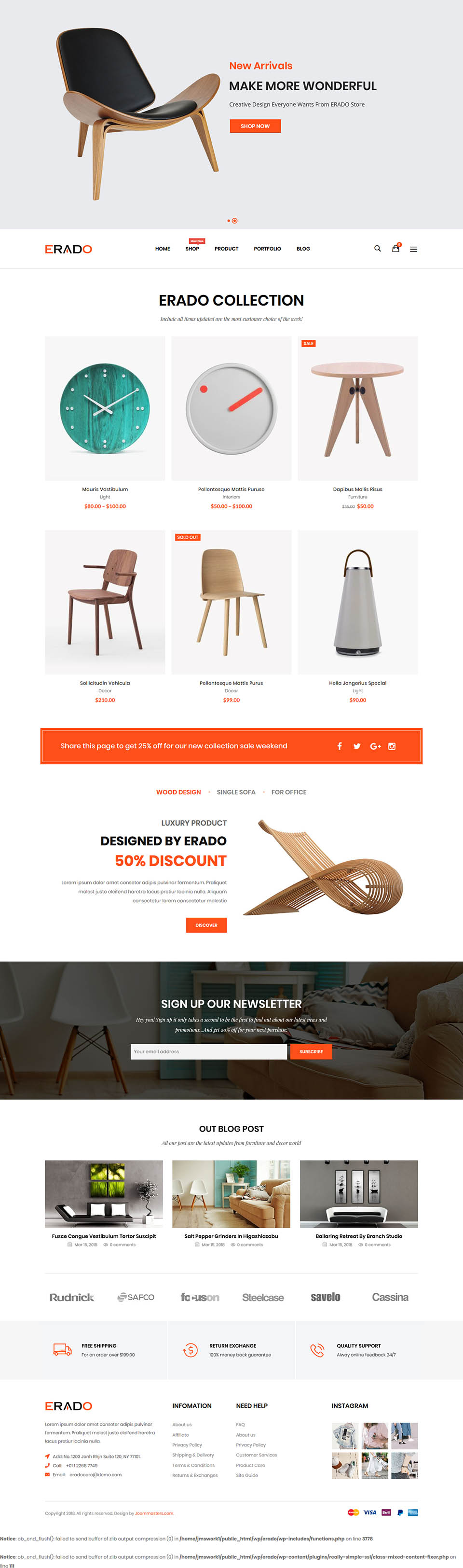 WordPress template ThemeForest Erado