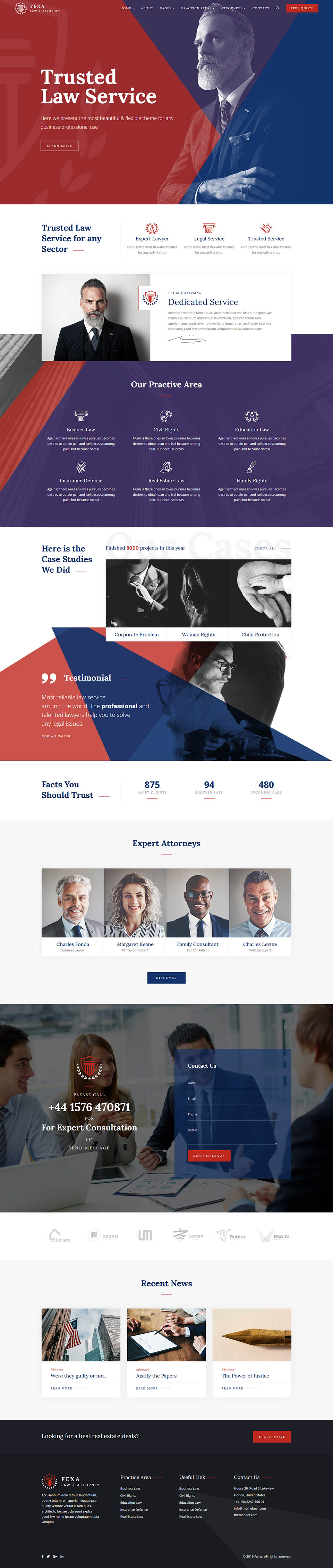 WordPress template ThemeForest Fexa