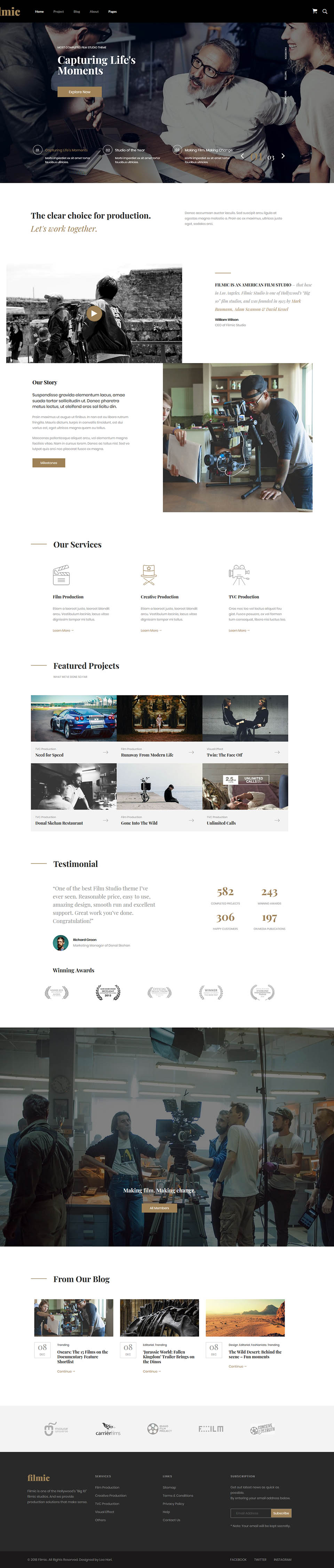Template ThemeForest Filmic WordPress template ThemeForest Filmic