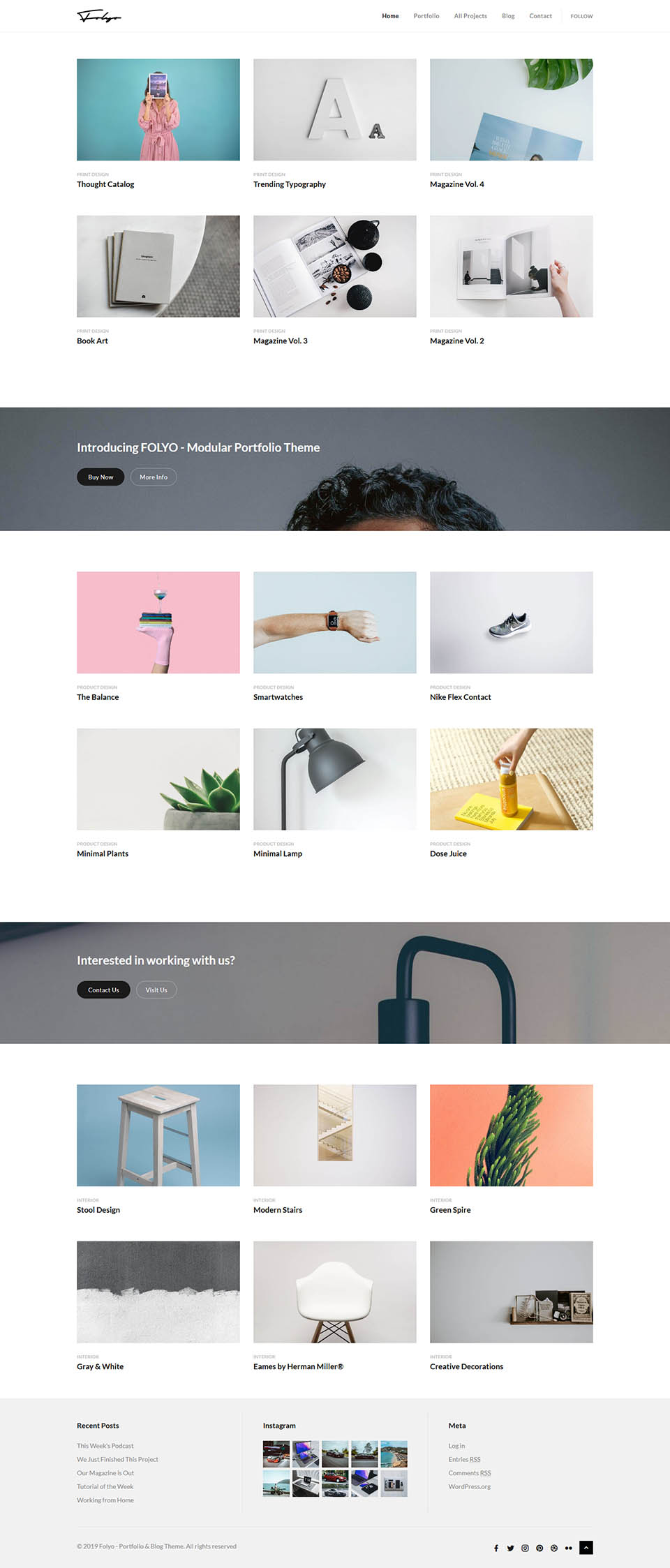 WordPress template ThemeForest Folyo