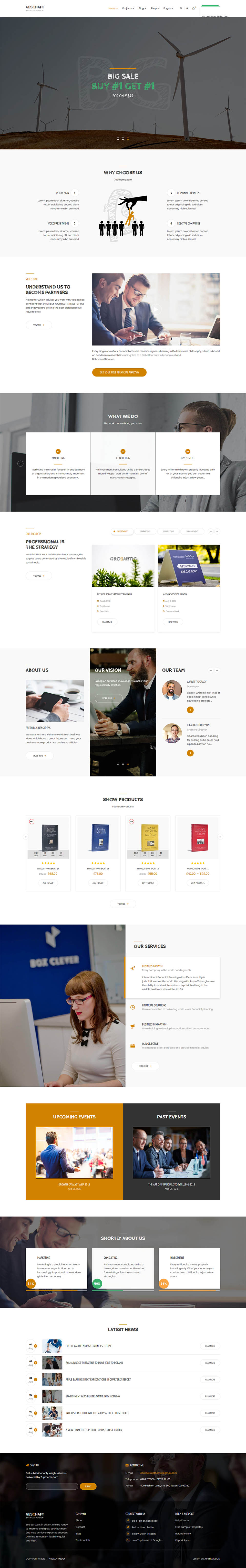 Template ThemeForest Geschaft WordPress template ThemeForest Geschaft