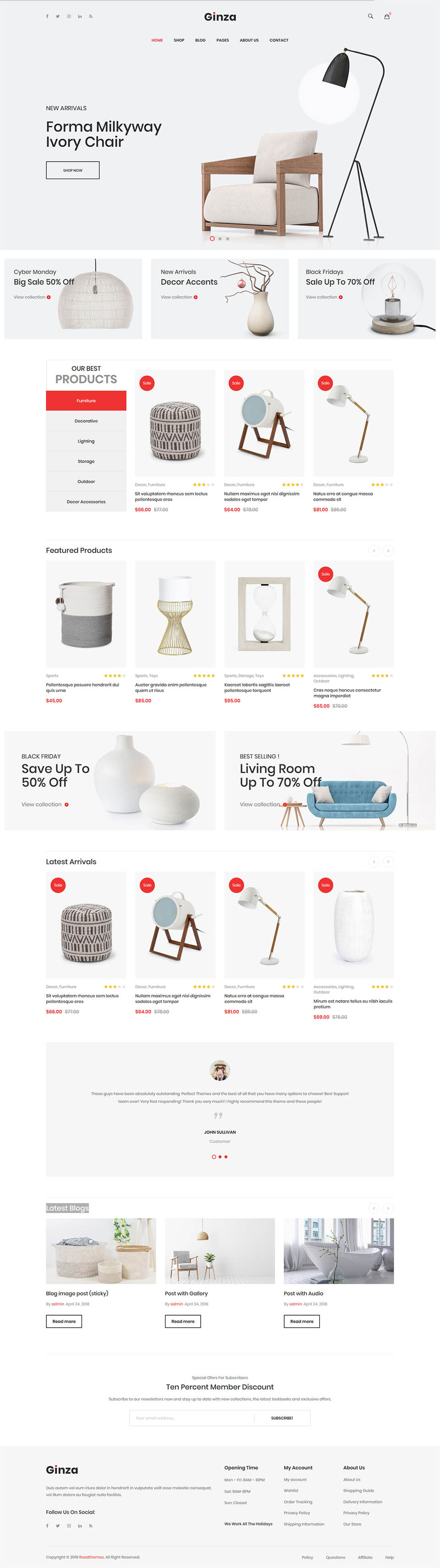 Template ThemeForest Ginza WordPress template ThemeForest Ginza