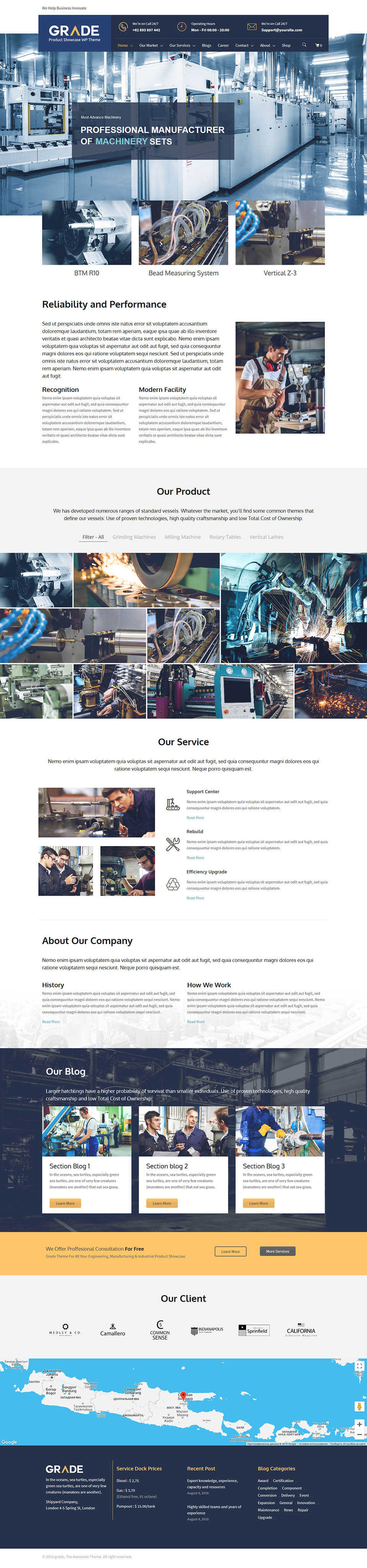 WordPress template ThemeForest Grade