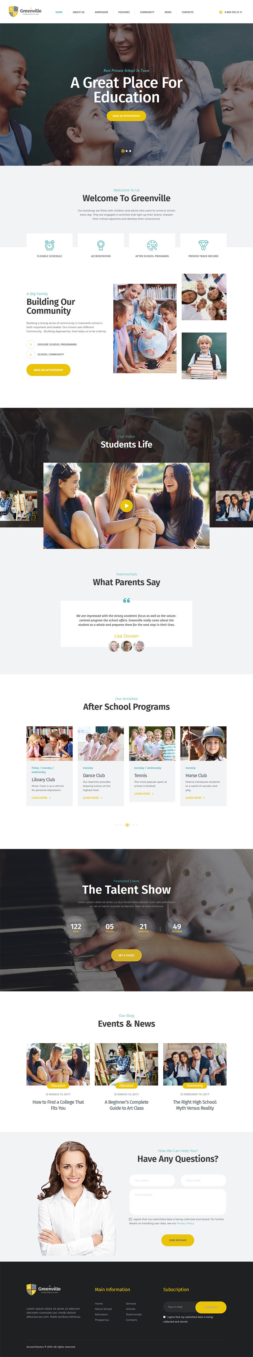 WordPress template ThemeForest Greenville
