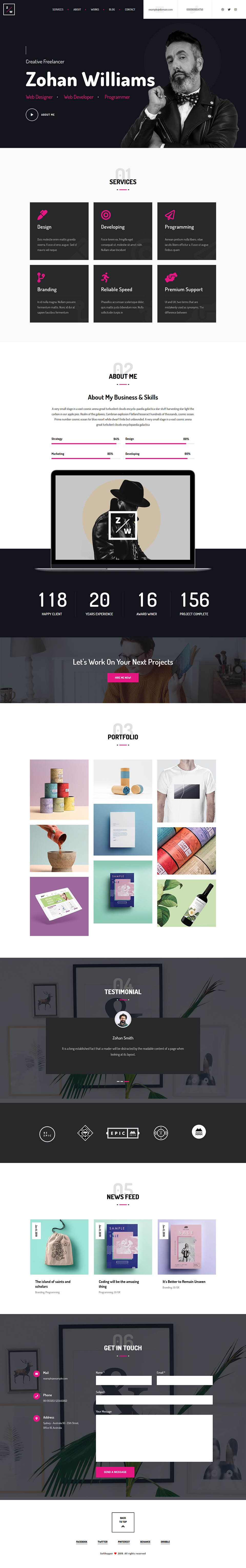 WordPress template ThemeForest Intrinsic