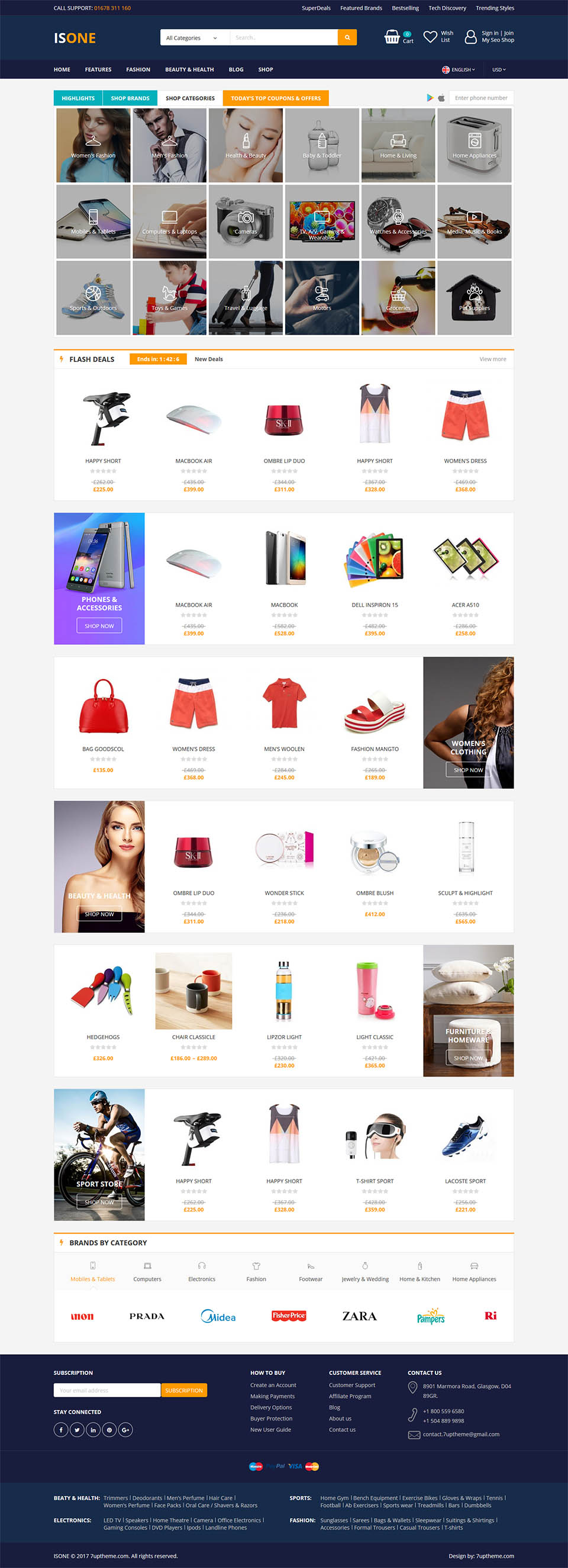 WordPress template ThemeForest IsOne Store