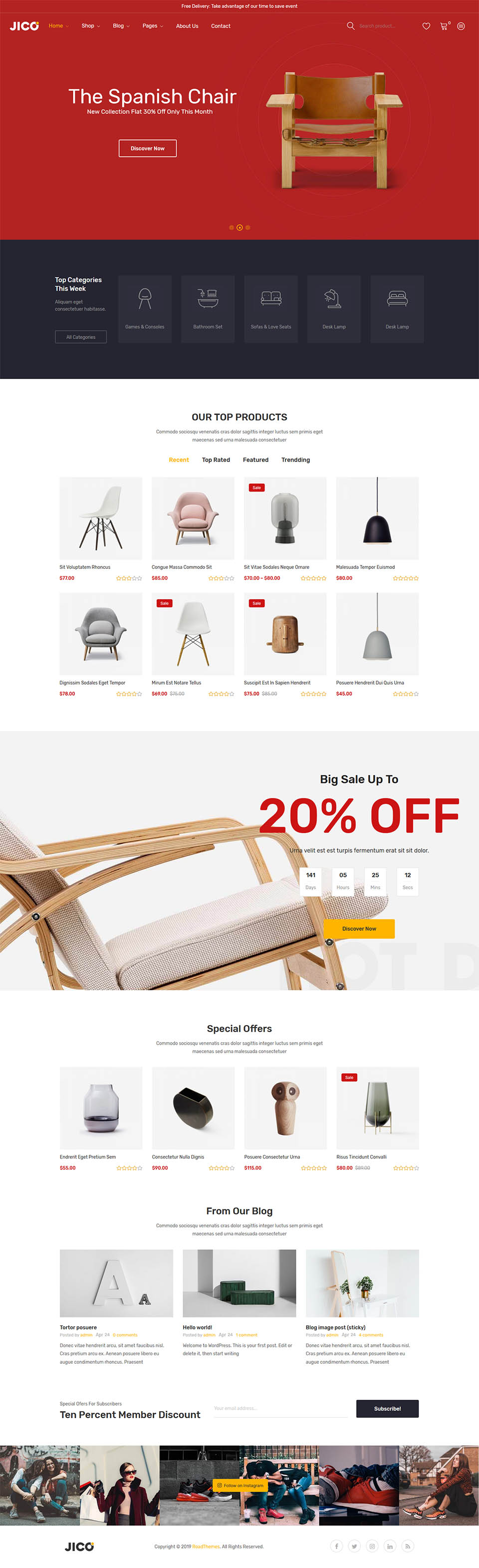WordPress template ThemeForest Jico