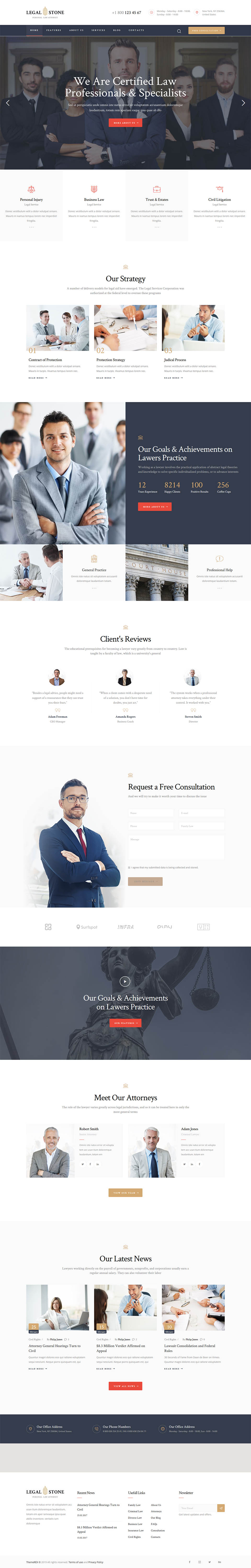 WordPress template ThemeForest Legal Stone
