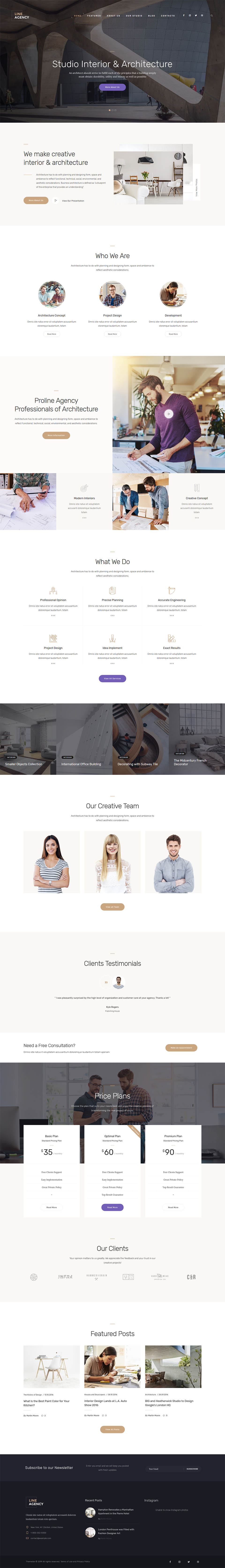 WordPress template ThemeForest Line Agency