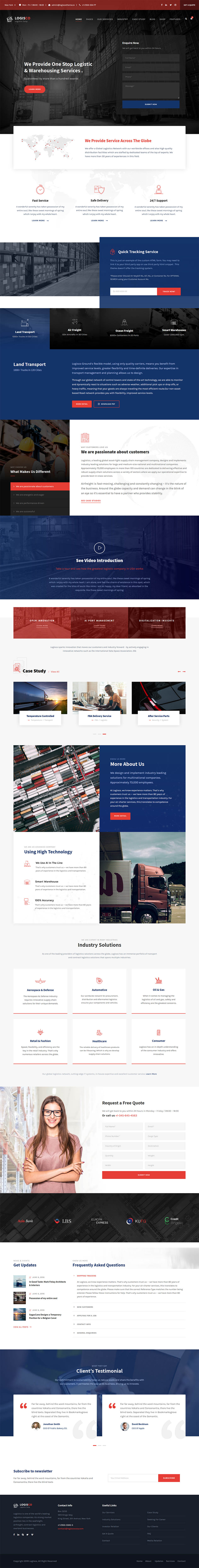 Template ThemeForest Logisco WordPress template ThemeForest Logisco