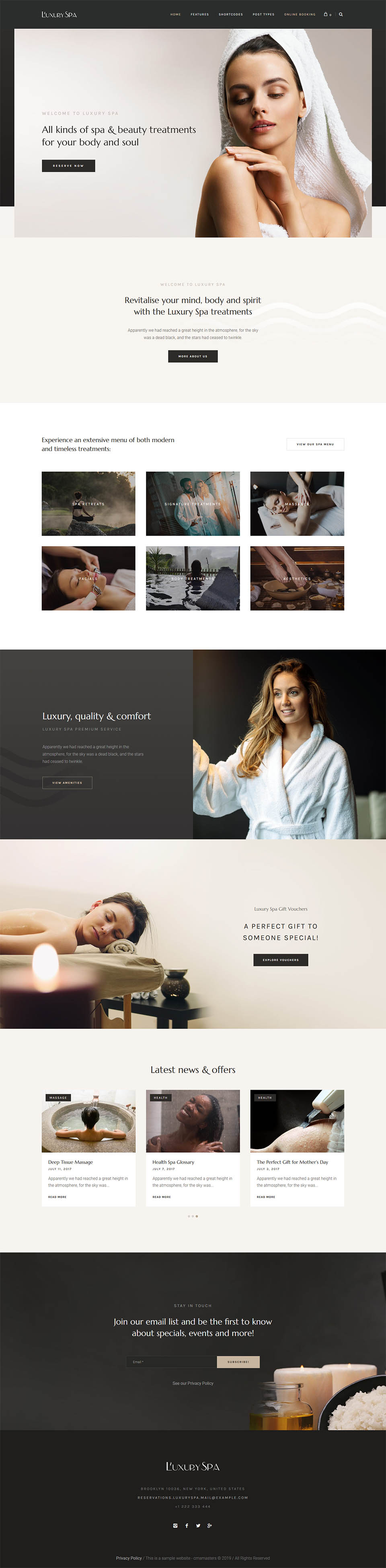 Template ThemeForest Luxury Spa WordPress template ThemeForest Luxury Spa
