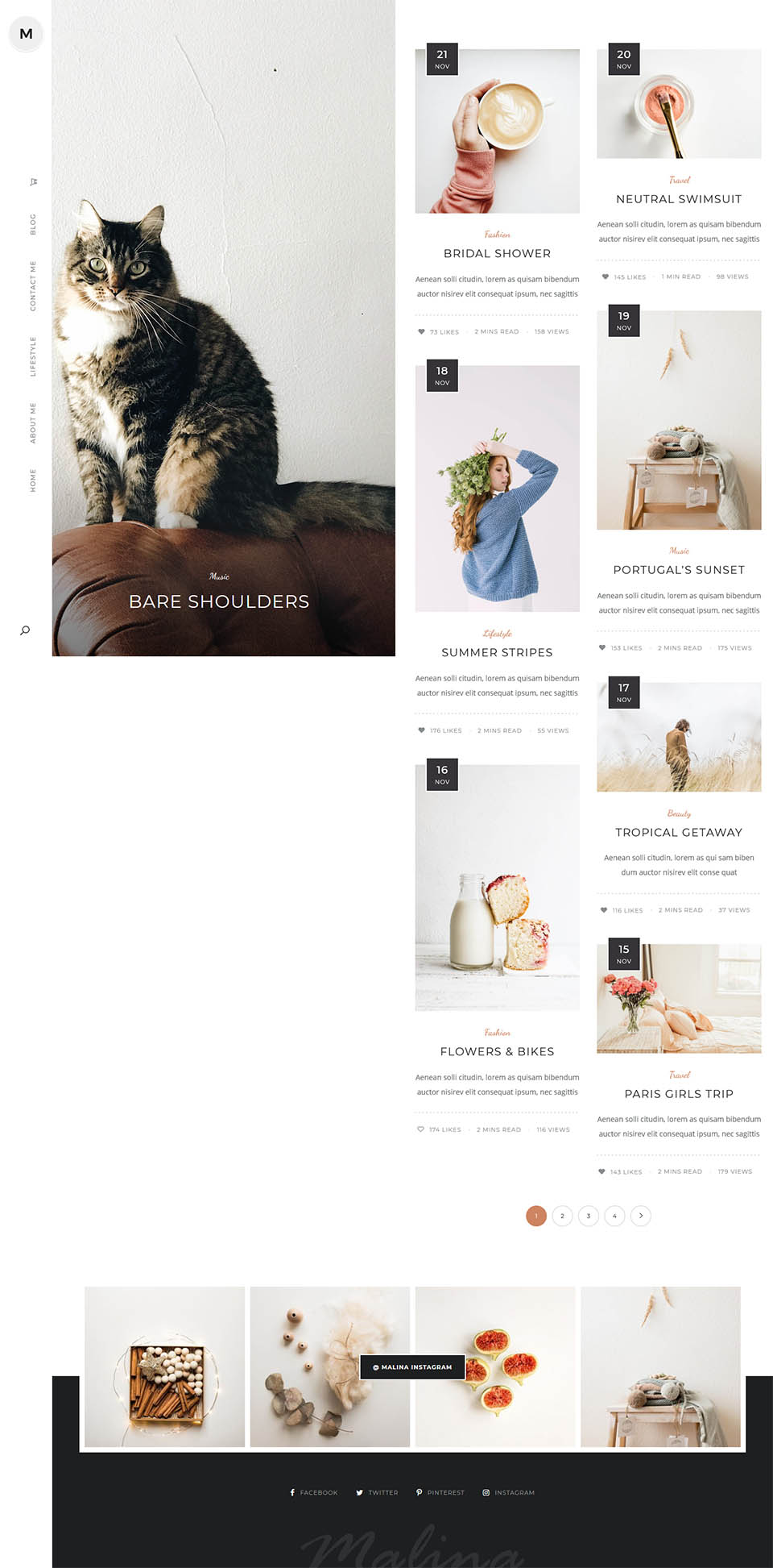 Template ThemeForest Malina WordPress template ThemeForest Malina