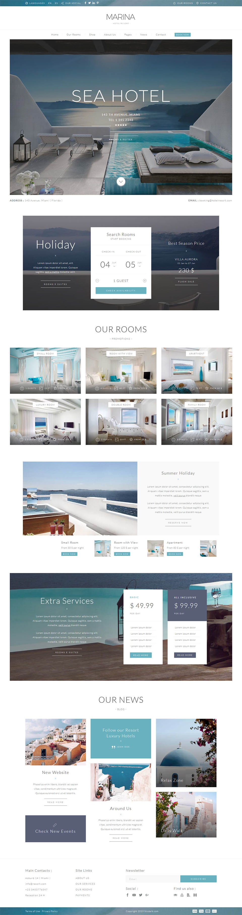 WordPress template ThemeForest Marina