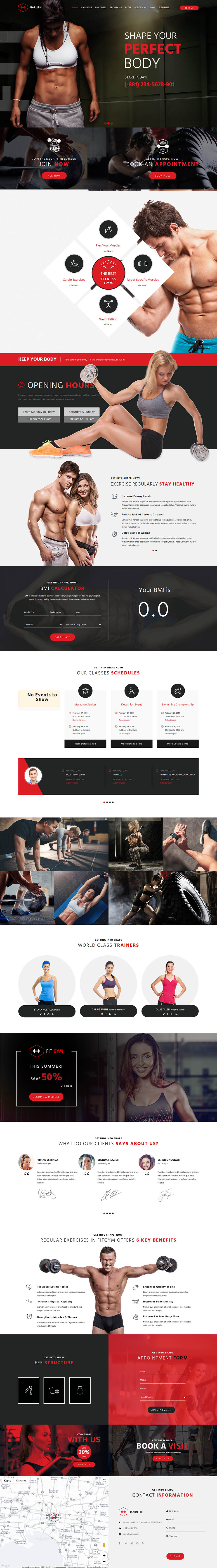 WordPress template ThemeForest Maruthi Fitness