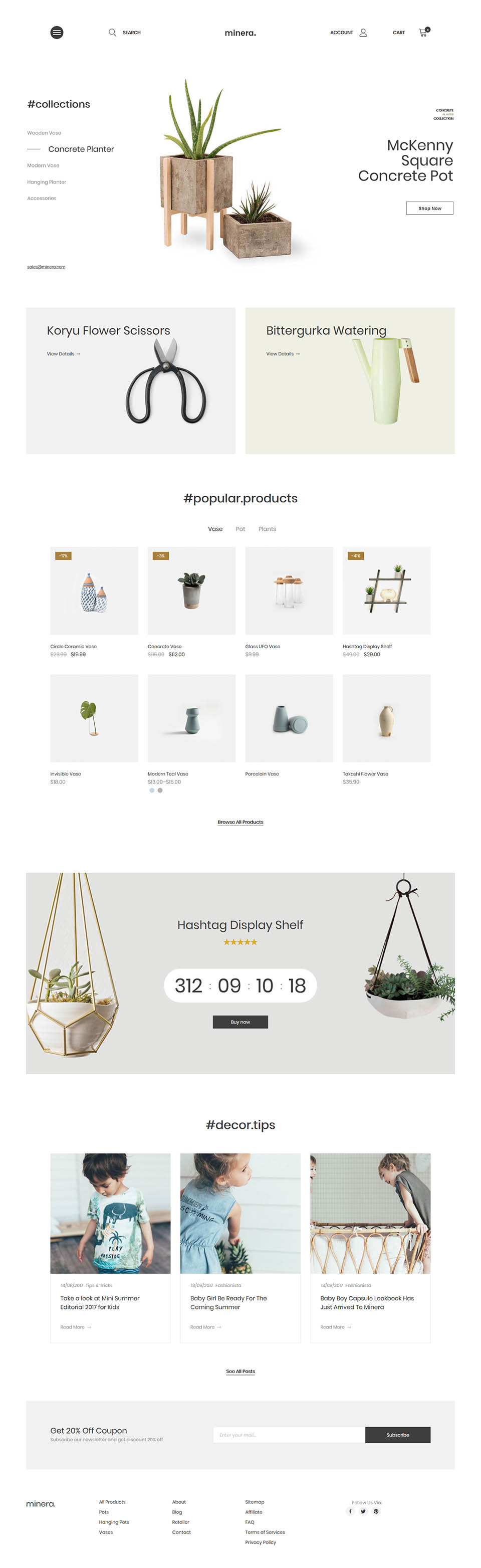 WordPress template ThemeForest Minera