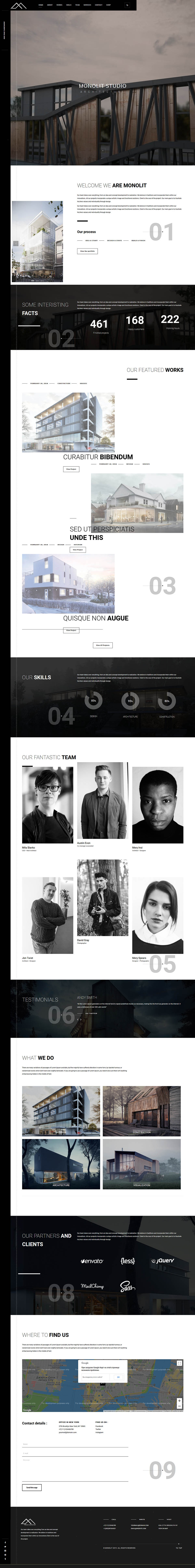 WordPress template ThemeForest Monolit