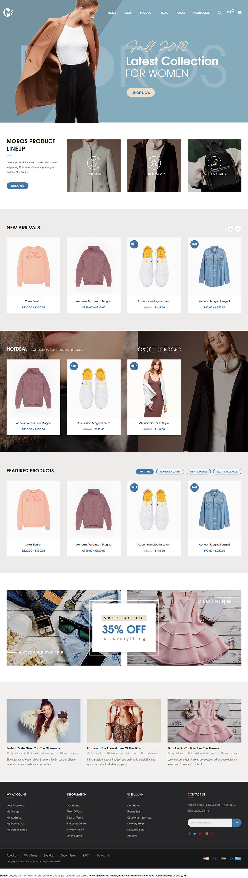 WordPress template ThemeForest Moros