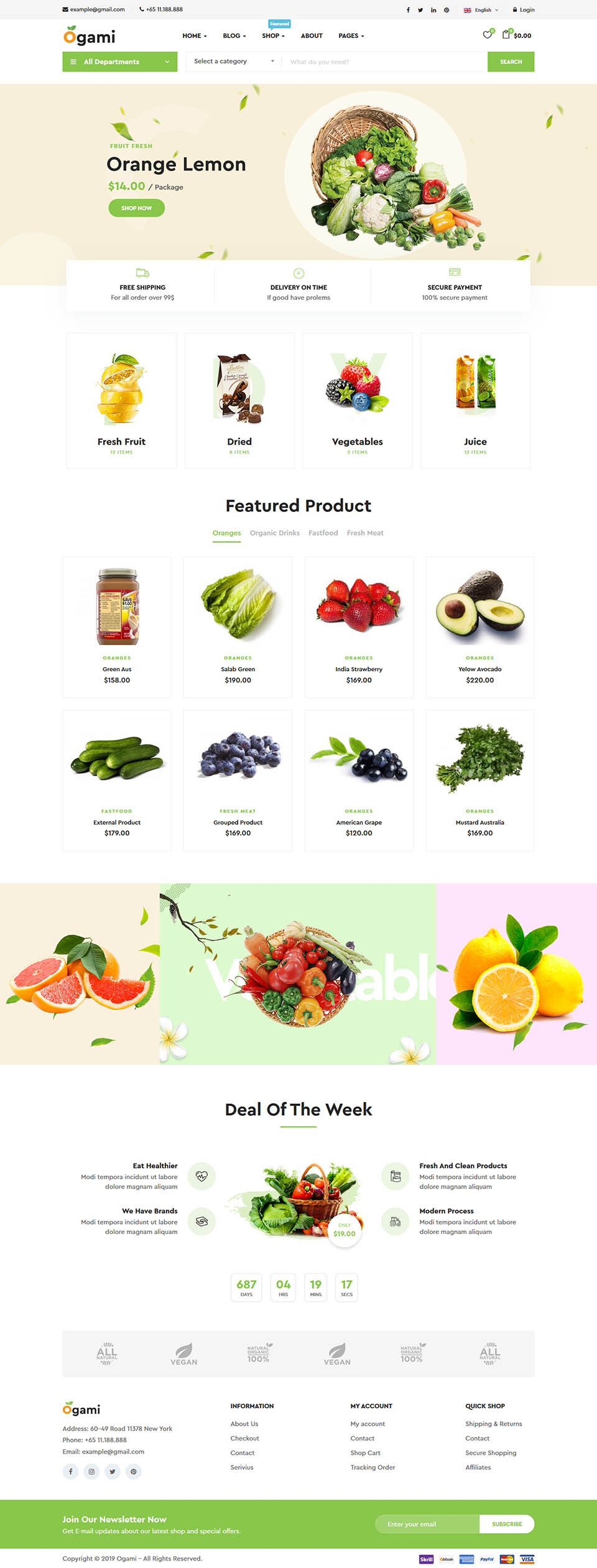WordPress template ThemeForest Ogami