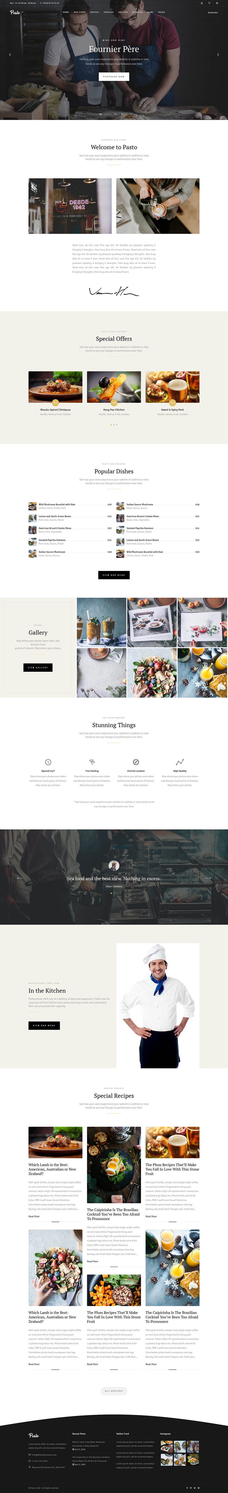 WordPress template ThemeForest Pasto