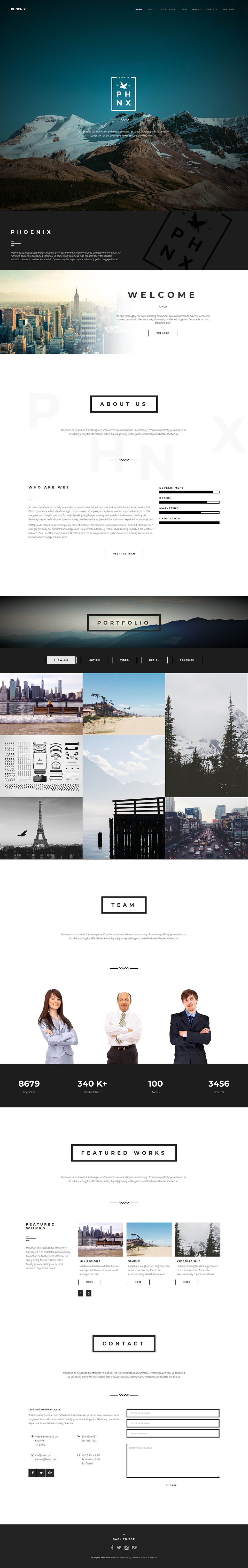 WordPress template ThemeForest Phoenix
