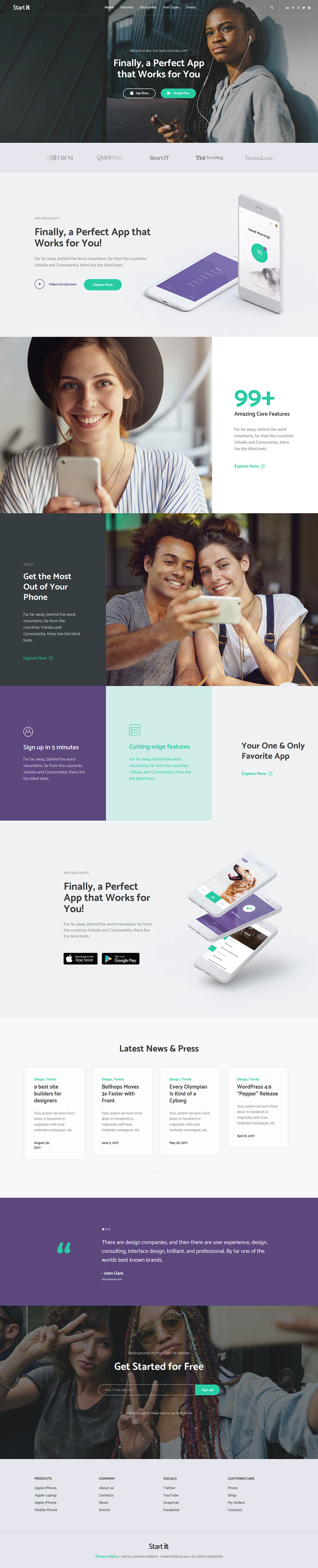 Template ThemeForest Start It WordPress template ThemeForest Start It