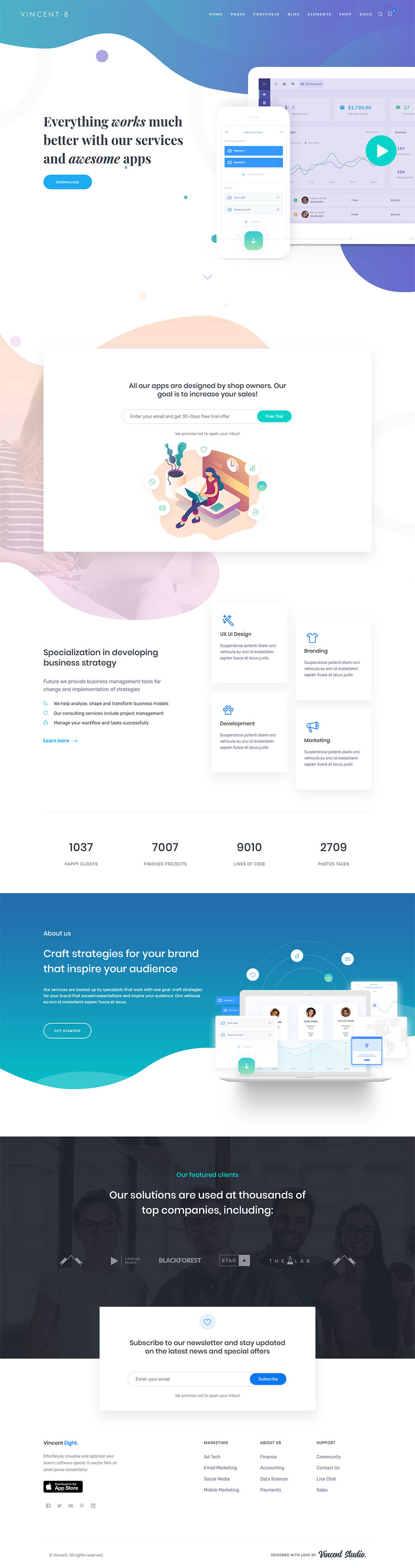 Template ThemeForest Vincent Eight WordPress template ThemeForest Vincent Eight