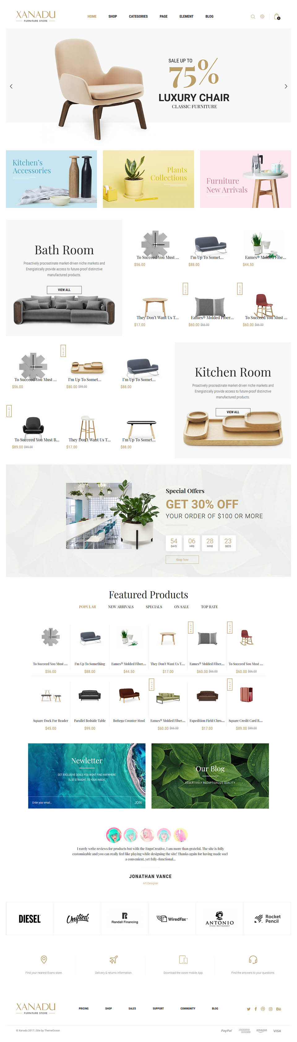 WordPress template ThemeForest Xanadu