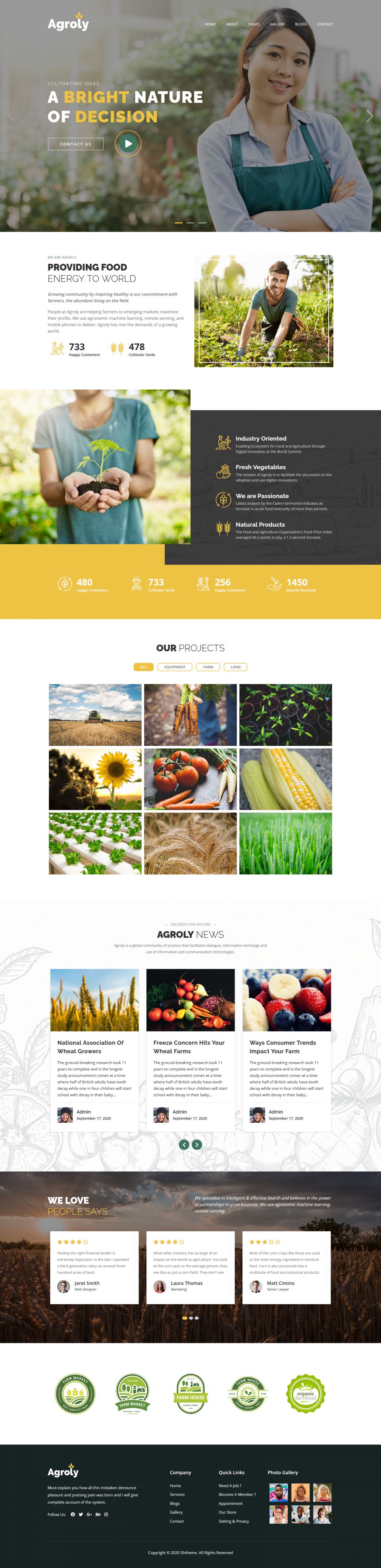 Template ThemeForest Agroly WordPress template ThemeForest Agroly