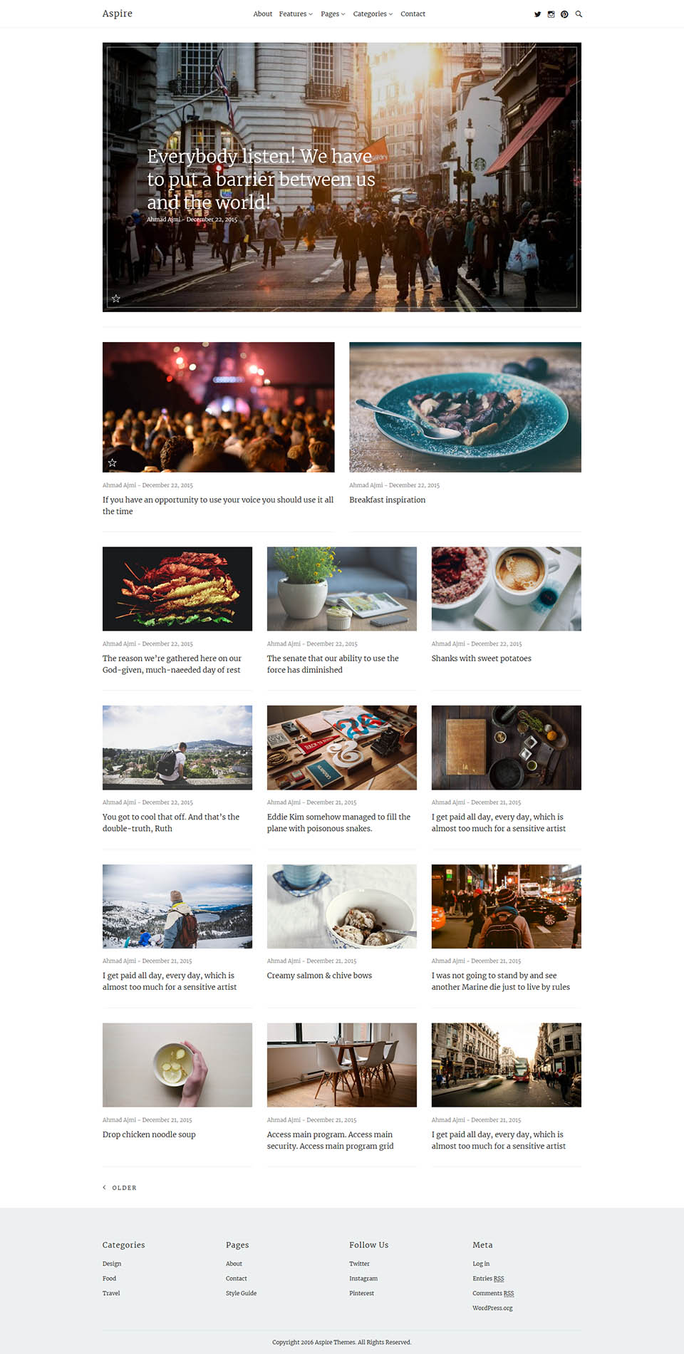 WordPress template ThemeForest Aspire